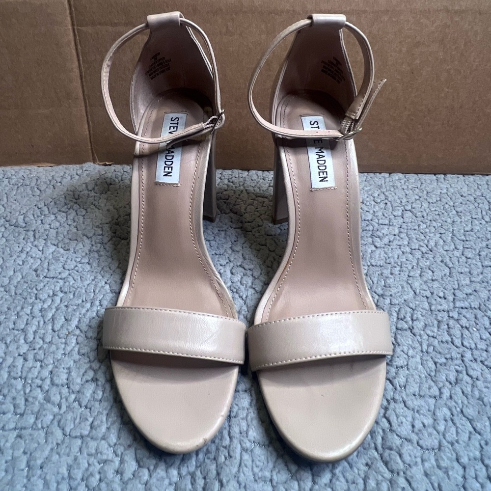 Steve Madden Carrson Blush Leather Heels Womens Size 8M - Picture 2 of 7